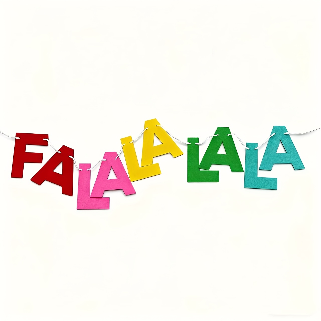 Image of Falalalala Hanging Banners, Christmas Banner Decorations, Colorful Letters, Christmas Decorations, Christmas Party Decorations, Indoor And Outdoor Fireplace Decorationsdecorations