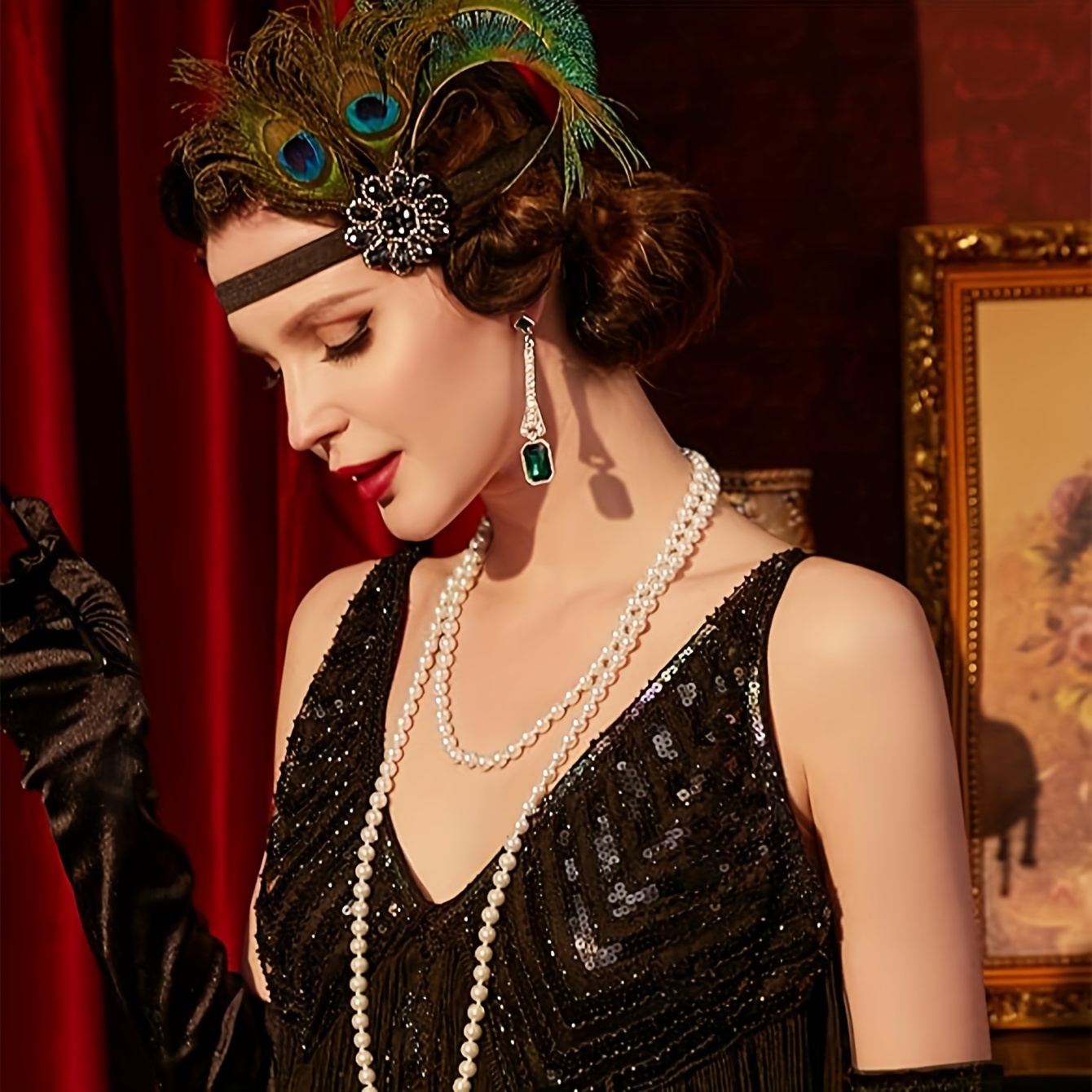 1920s flapper accessories costume accessories set 20s - Temu display picture 3