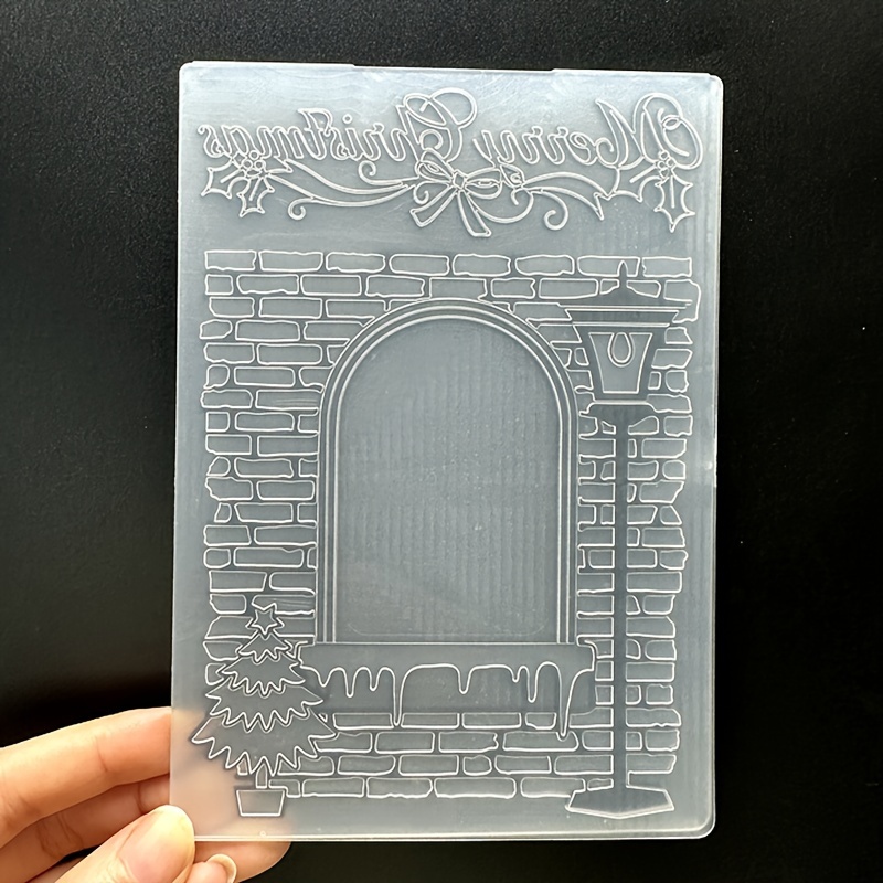 

Christmas Pattern Embossing 3d Texture Die-cut Molds For Card Making, Scrapbooking, And - Plastic