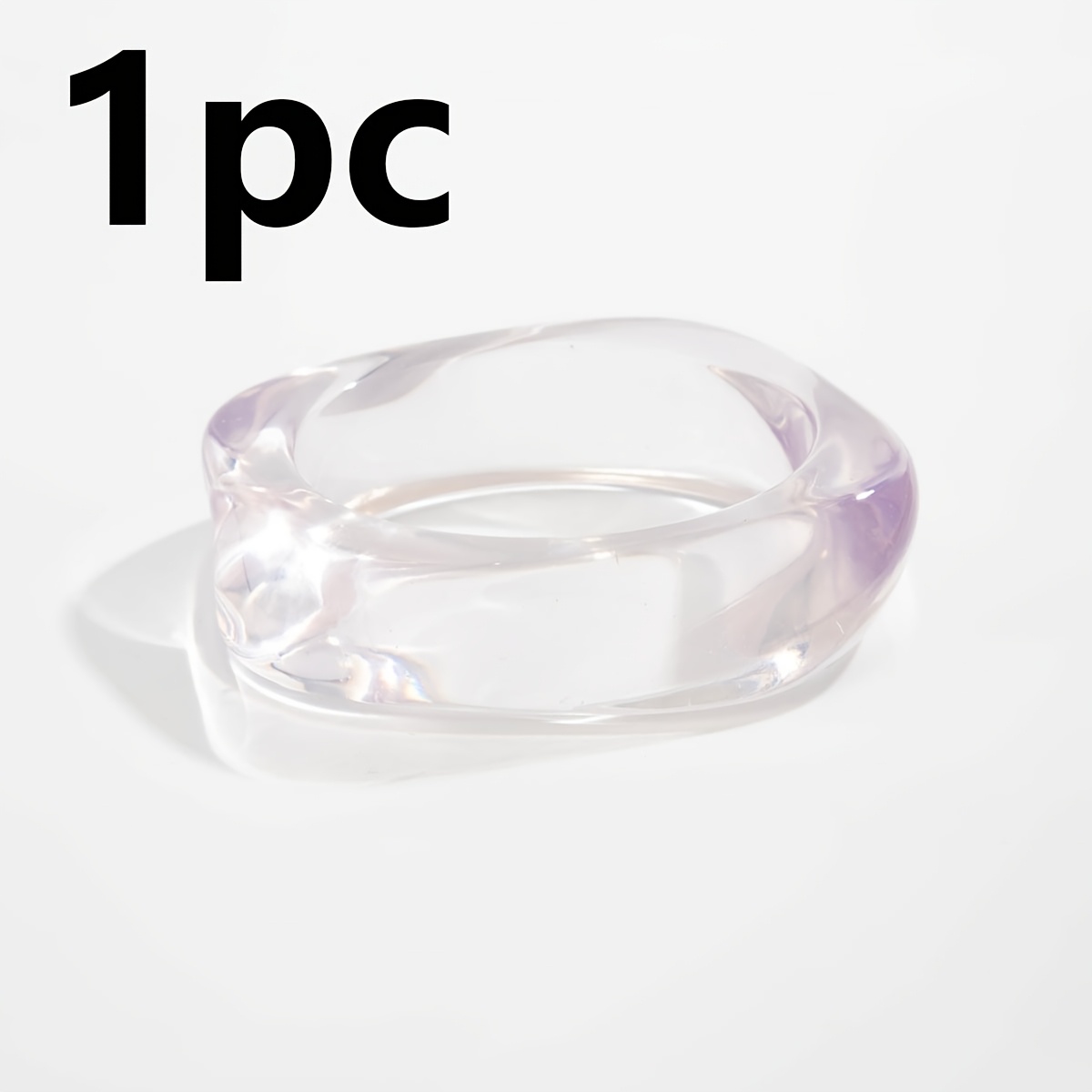 TEMU Juego de pulseras de acrílico translúcido de 1/2/3 piezas, a , pulsera tipo brazalete apilable de estilo playero para mujer con color de