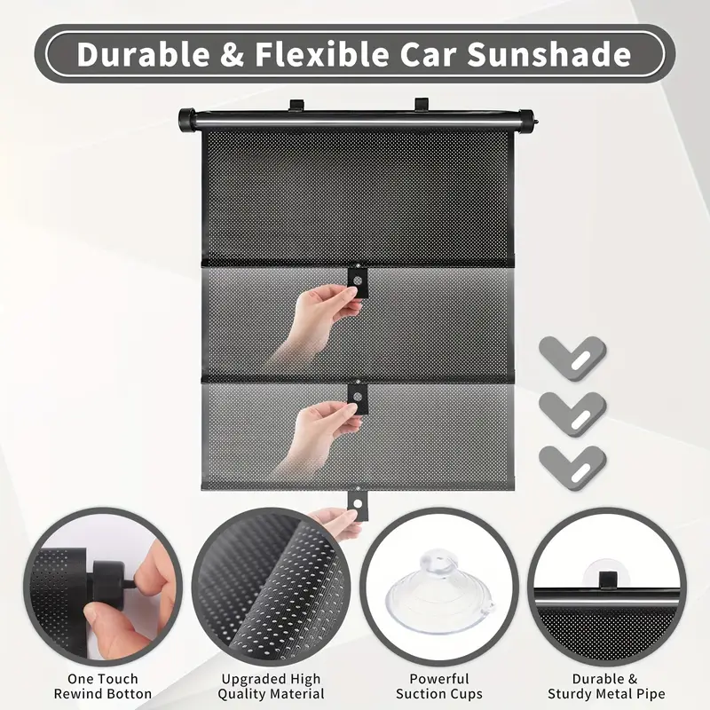 large car side window sun shade retractable car roller - Temu