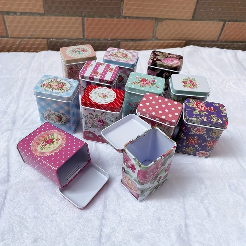 

Tin , Rectangular Printed Portable Tea Packaging, Storage , Organizer, Assorted , , Bins & For Organization