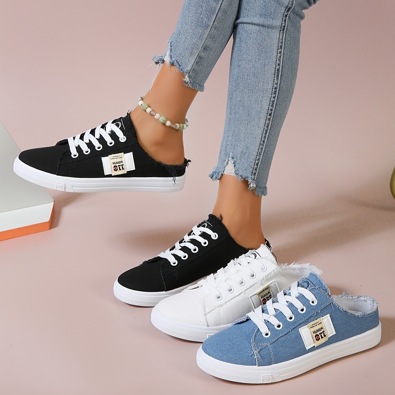 Women's Casual Sneakers Soft Sole Lace-Up Shoes with Breathable Fabric  Upper Durable PU Sole Versatile Design for Home, Office, or Out