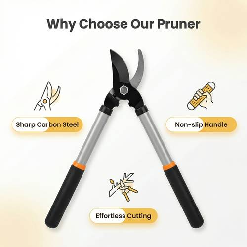 bypass lopper garden pruning shears heavy duty branch cutter with sharp long handle tree trimmer for yard shrubs branches and