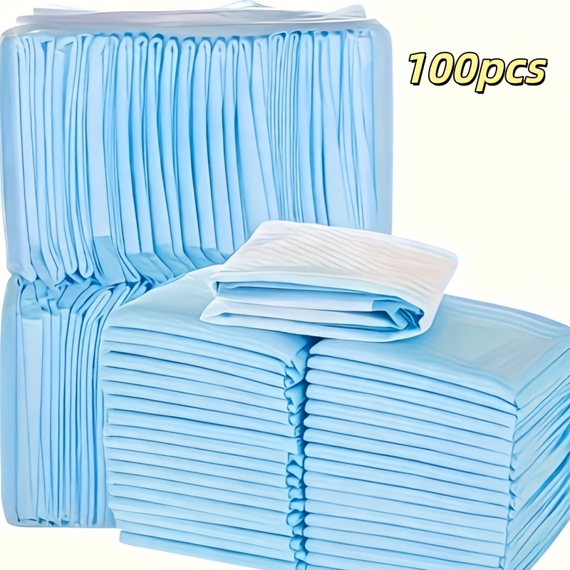 TEMU 100pcs Large Dog Absorbent Training Pads, Size 33*45cm, Designed For Repeated Use On Floors, Used As Toilet Pads