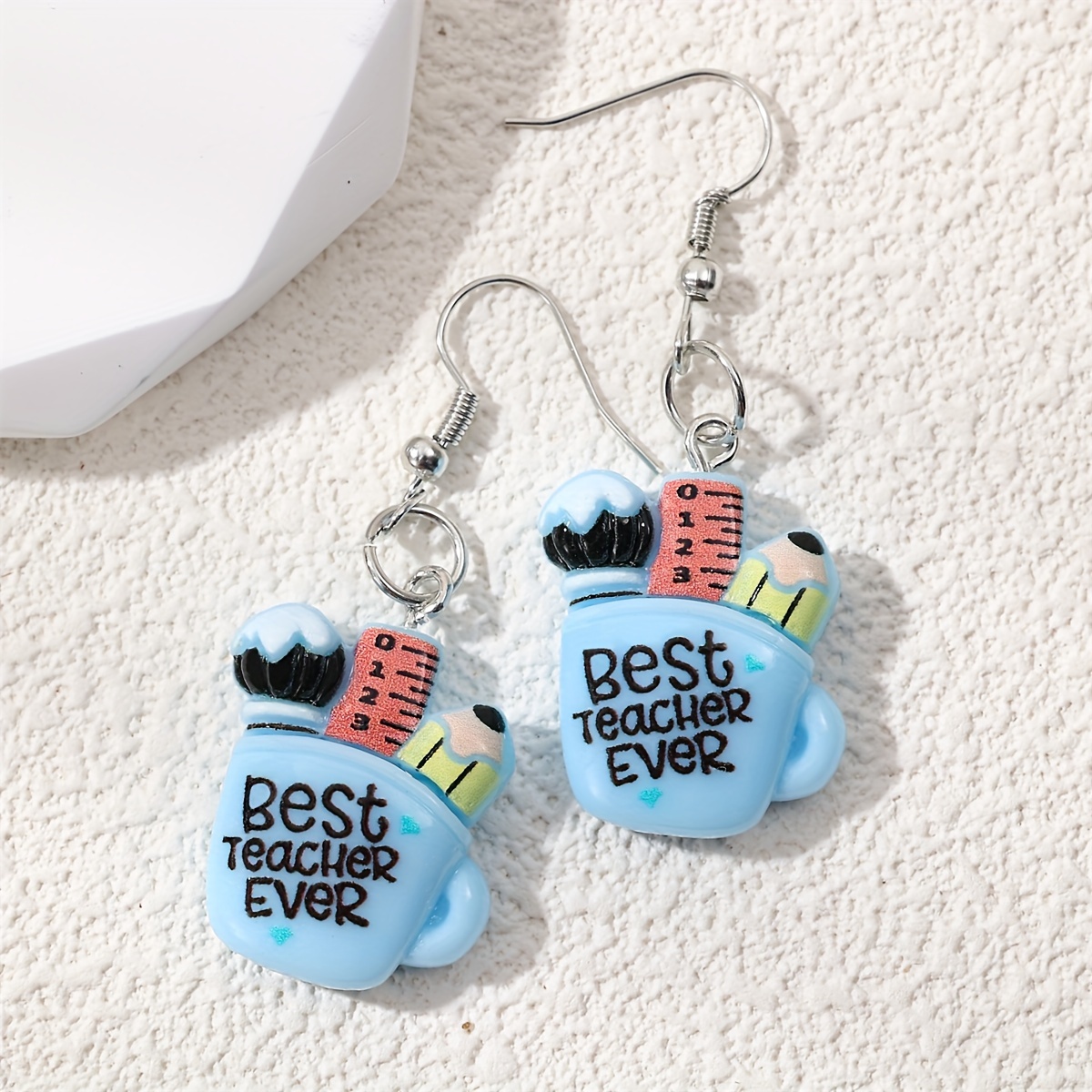 Colorful Earrings FRI-YAY Books Rhinestone Letter Drop Earrings - Colorful Beaded Dangle Earrings For Teacher Appreciation Gifts Foam Brush Correction Fluid Colorful Earrings FRI-YAY Books Rhinestone Letter Drop Earrings - Colorful Beaded Dangle Earrings For Teacher Appreciation Gifts Foam Brush Correction Fluid