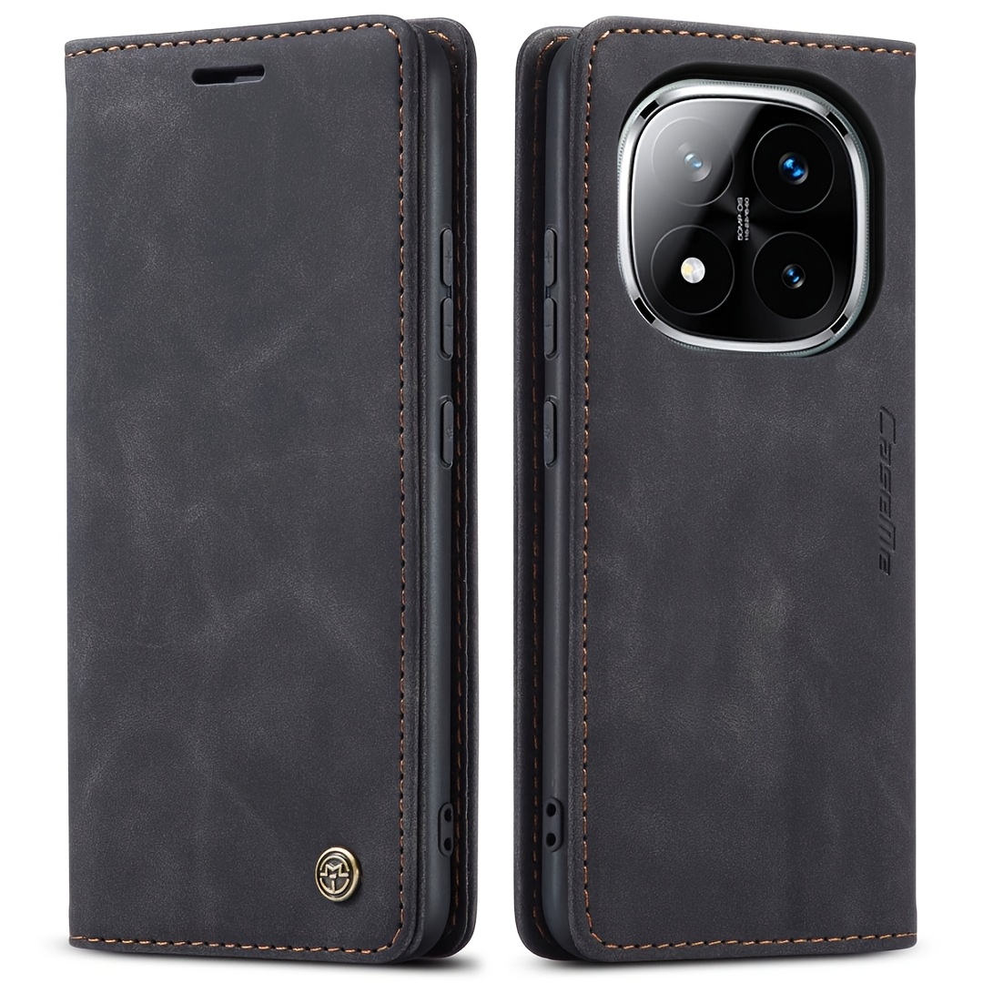 Funda Libro Con Protección RFID Para Xiaomi Redmi Note 14 5G – Cuero PU, Ranuras Para Tarjetas Y Soporte Ajustable (Azul)