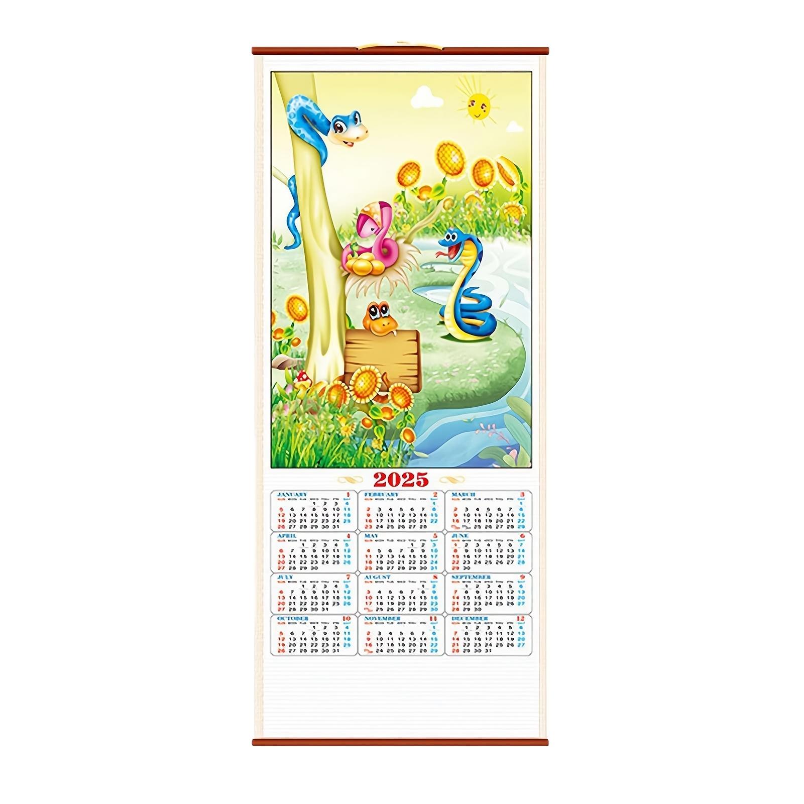 

2025 Snake Chinese Calendar, Scroll Calendar For School Wall Decor