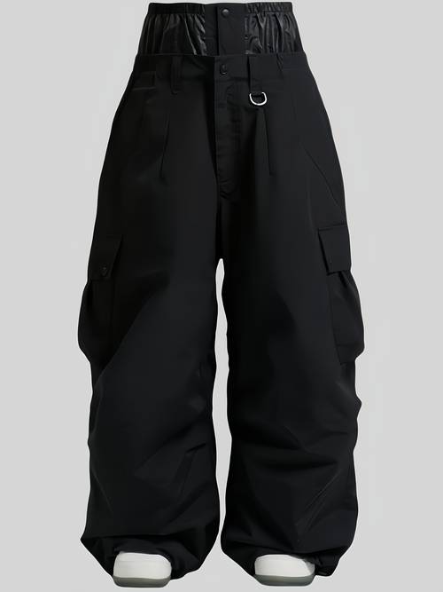 mens super loose fit skiing pants with large pockets breathable windproof polyester wide leg design for outdoor activities pants wide leg pants breathable polyester