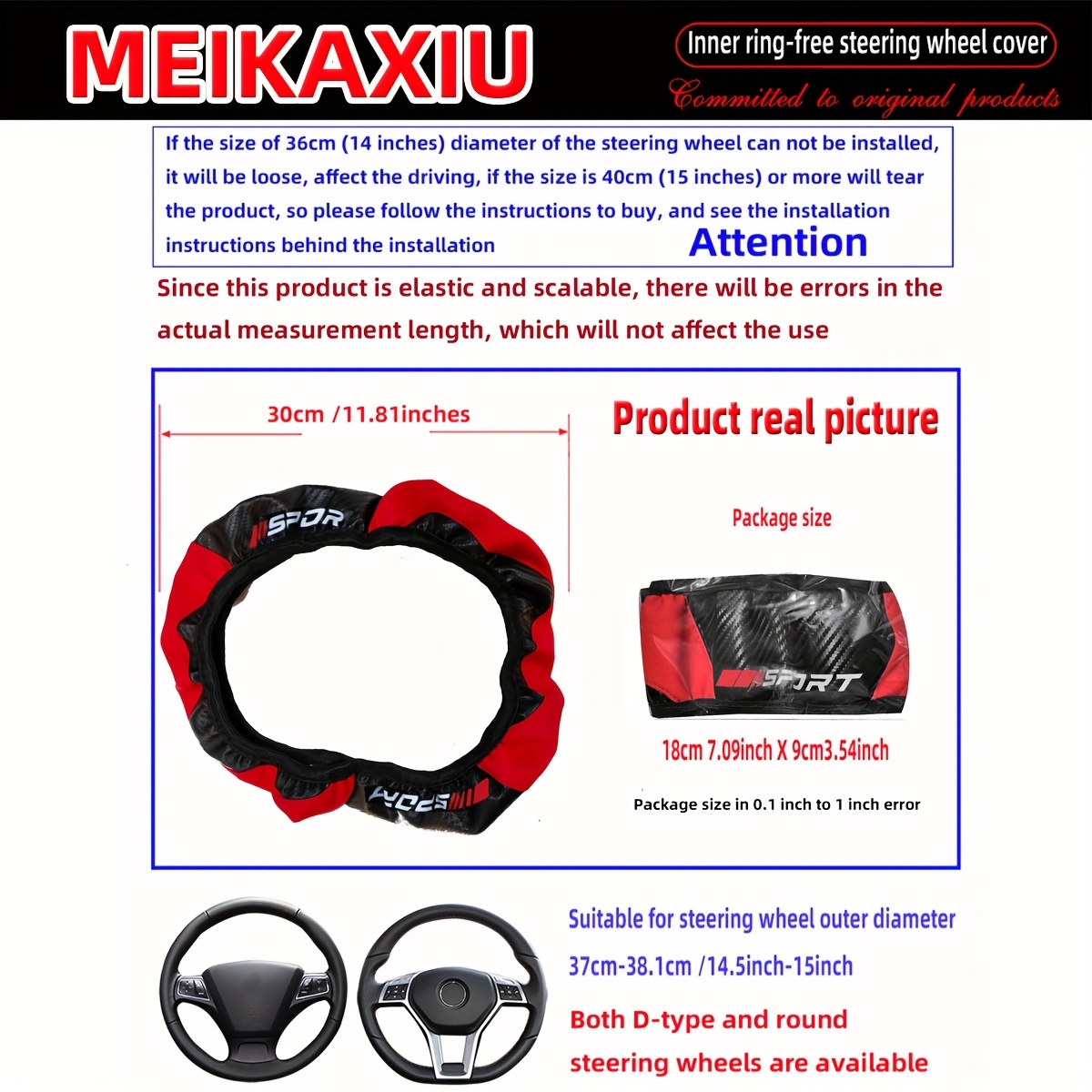 Elastic Car Steering Wheel Cover