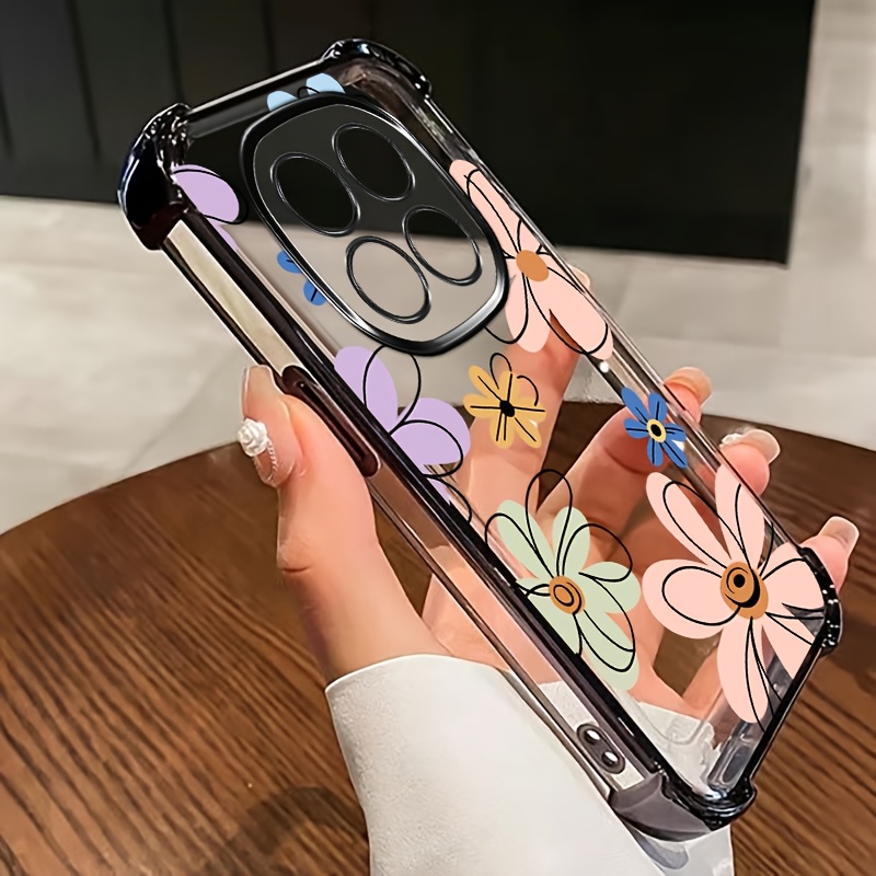 TEMU Phone Case: Electroplated Four-corner Protection For Redmi Note 14 Pro+ 5g, Note 14, 14 Pro, Glossy , Transparent, Shockproof Phone Case