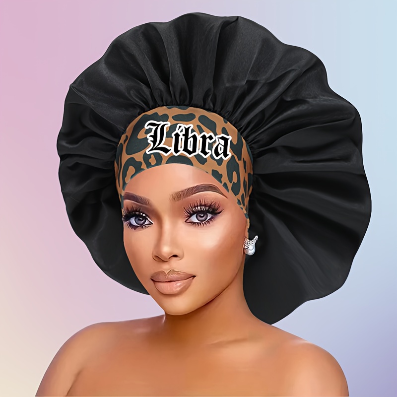 TEMU 1 stuks Bonnets met Design, De 12 Sterrenbeelden Bonnet, Satijnen Bonnet Haar Bonnet om te Slapen, Bonnet, Zwarte Bonnet, Zachte en Modieuze