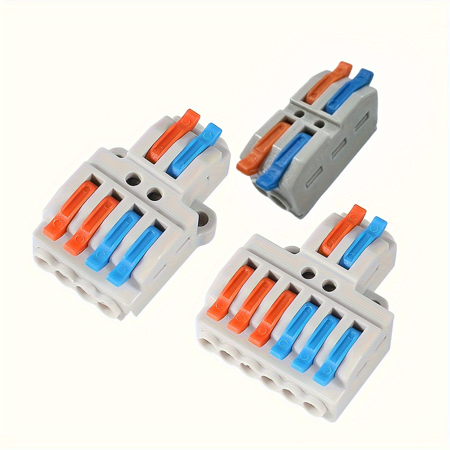 Conectores de alambre de palanca, paquete surtido de conectores de cable de  120 piezas para cables eléctricos cables flexibles sólidos, 2 puertos, 3