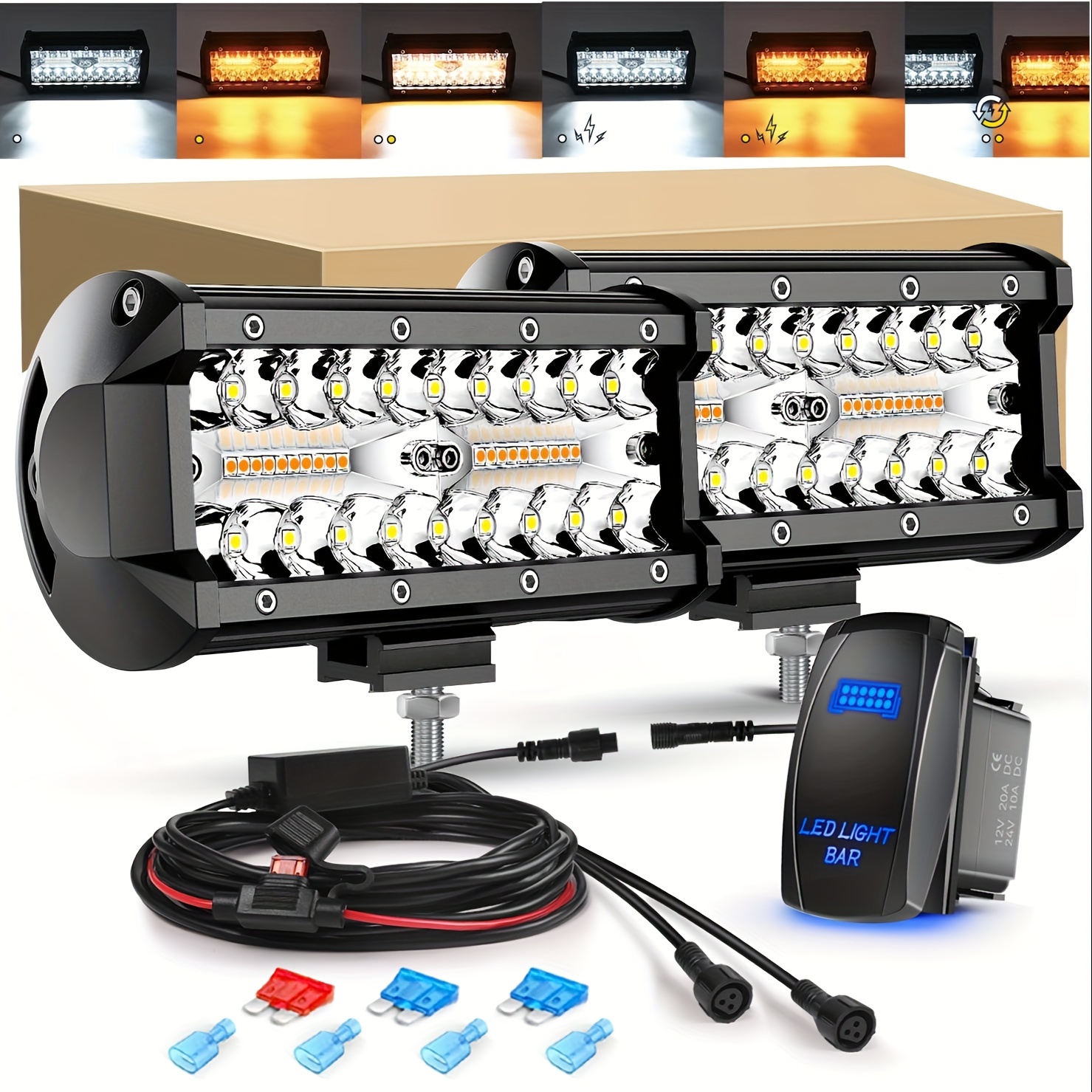 

7inch Led Bar Kit 6 Models Universal Motors Off