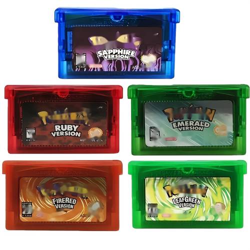 fit for gba handheld games fire red emerald ruby sapphire leaf green version card storage box