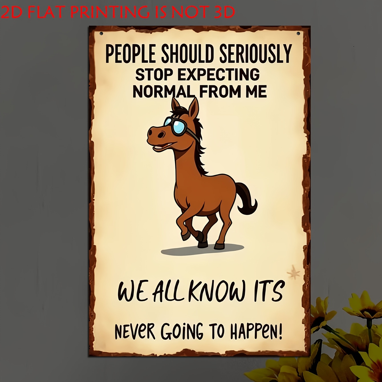 TEMU 2d Flat Wooden Decorative Sign And Plaque, 1pc Pack, Sarcastic Humorous "people Stop Expecting Me To " Wall Decor, Suitable For Rooms, Kitchens,