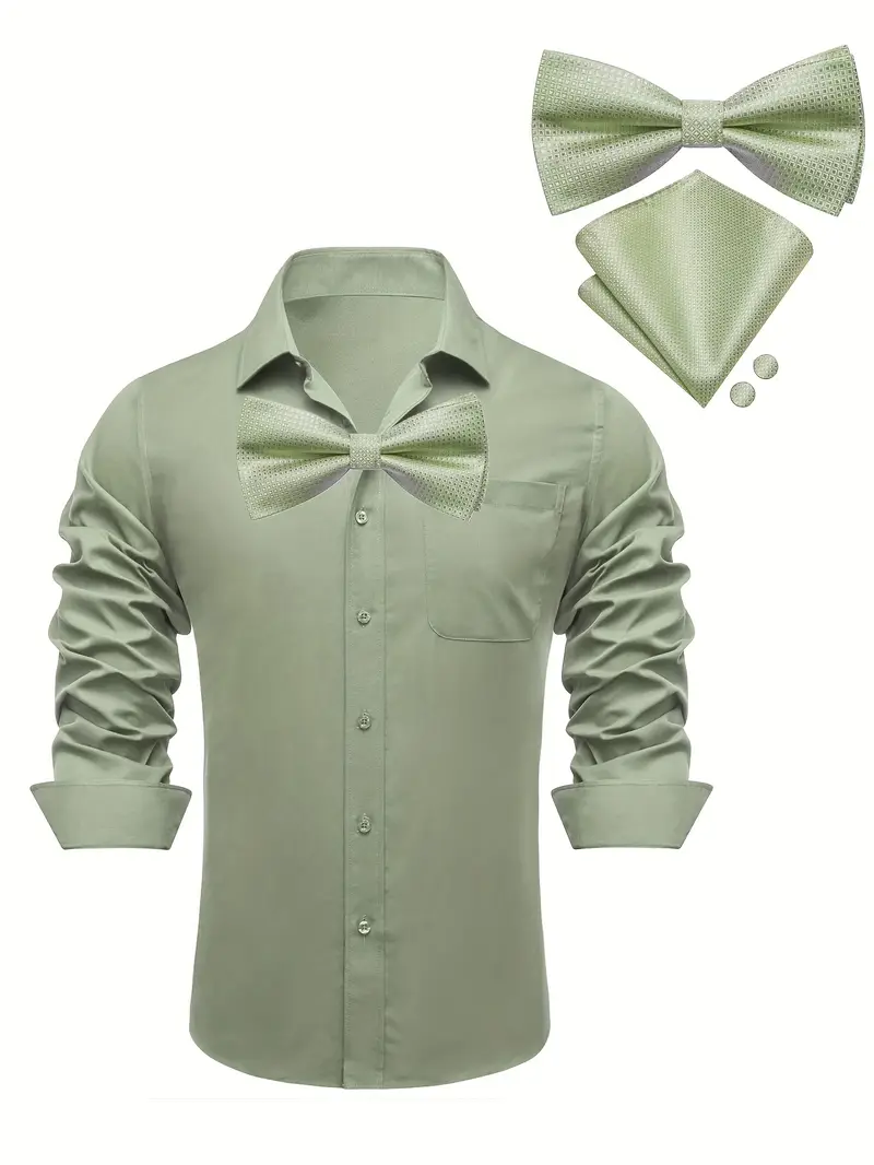 light green dress shirt and tie Prime Time Boys' Lime Green Dress Shirt Green Cream Black Tie Hanky Sizes 4