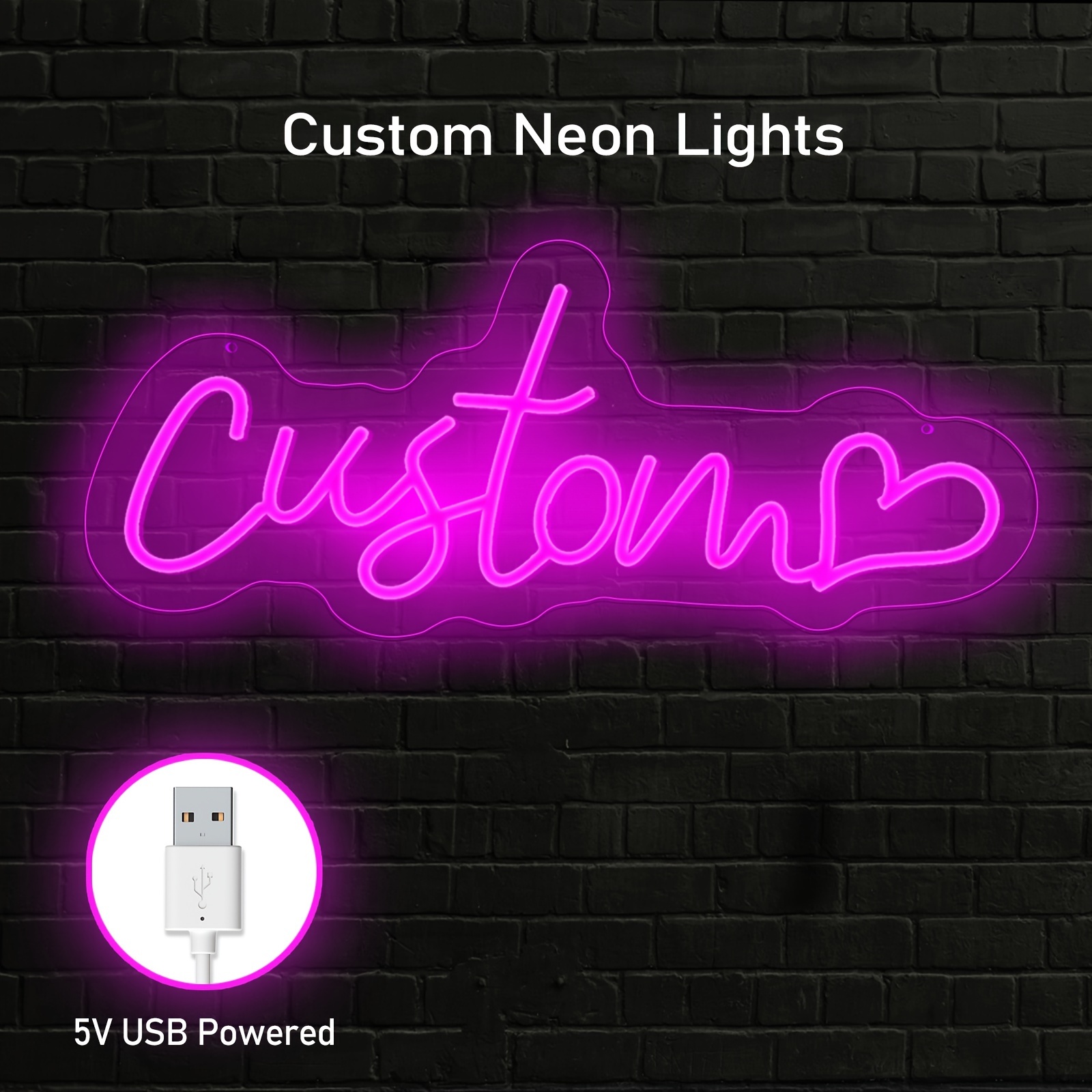 

Customizable & Letter - Usb- Led Art Brightness, For Bedroom, Weddings, , Graduations, Parties, Christmas, Thanksgiving, Halloween Decor, Christmas Decor