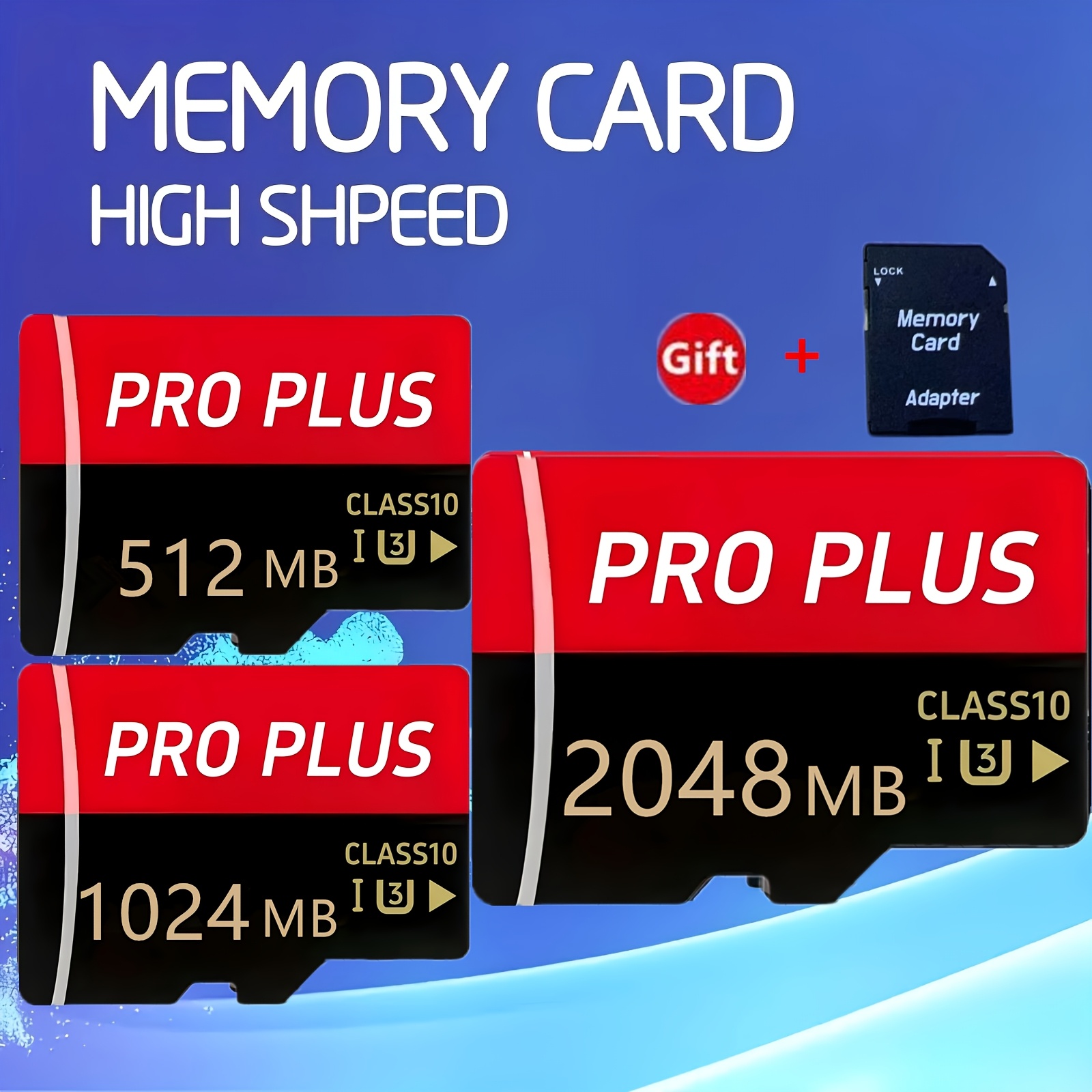 

Pro Plus Memory Card - 512mb/1024mb/2048mb Tf/sd Options, Ideal For Tablets, Cameras, & Smartphones | File Storage With Adapter & Gift Box, Mobile Phones