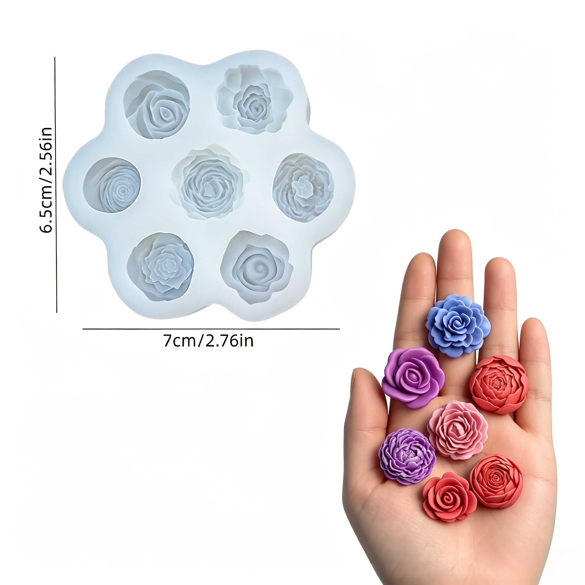 Resin Silicone Mold 3d Rose Flower Candle Mold Peony Mold Clay Plaster Carnation Molds For Diy Spring Flowers Garden Decorations Mold Home Table Ornament Molds