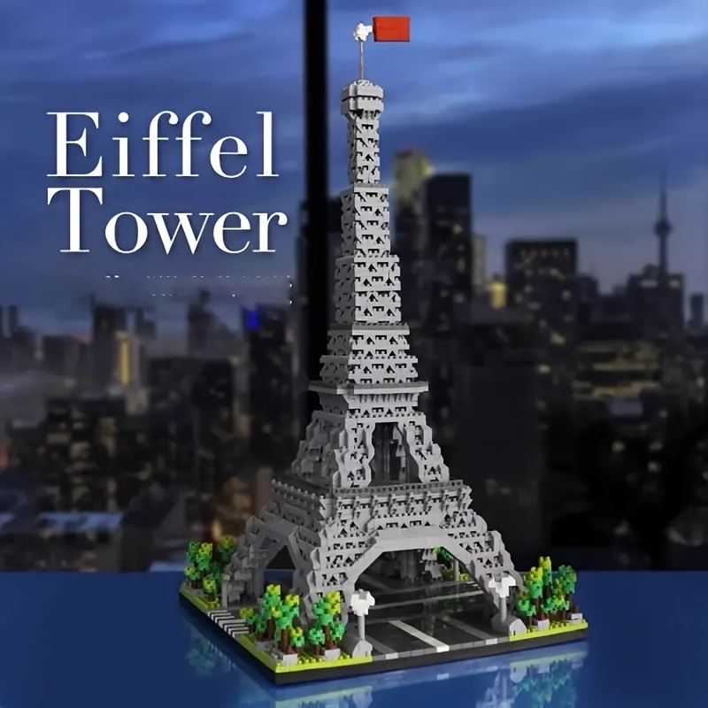 Paris Eiffel Tower Building Block Set - An Educational Toy for Exploring World Architecture!3D Three-dimensional Puzzle Halloween/Christmas Gift