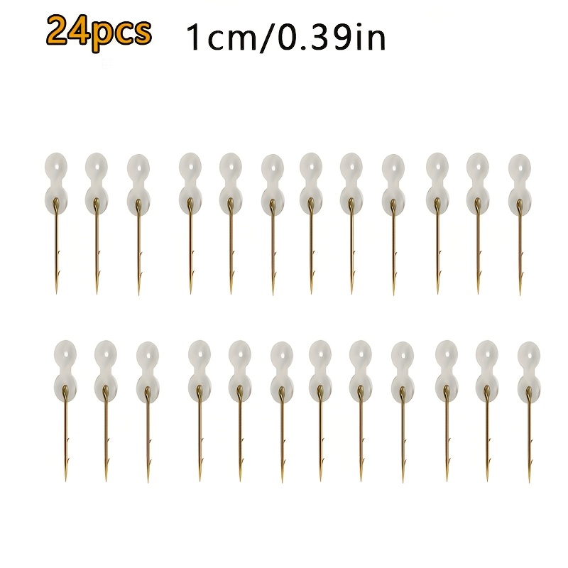 E-shop 24er Carp Fishing Bait Pin Set | Silikon- und Kupfer-Köderkugelstopper, Robustes Design für Süßwasserfischen
