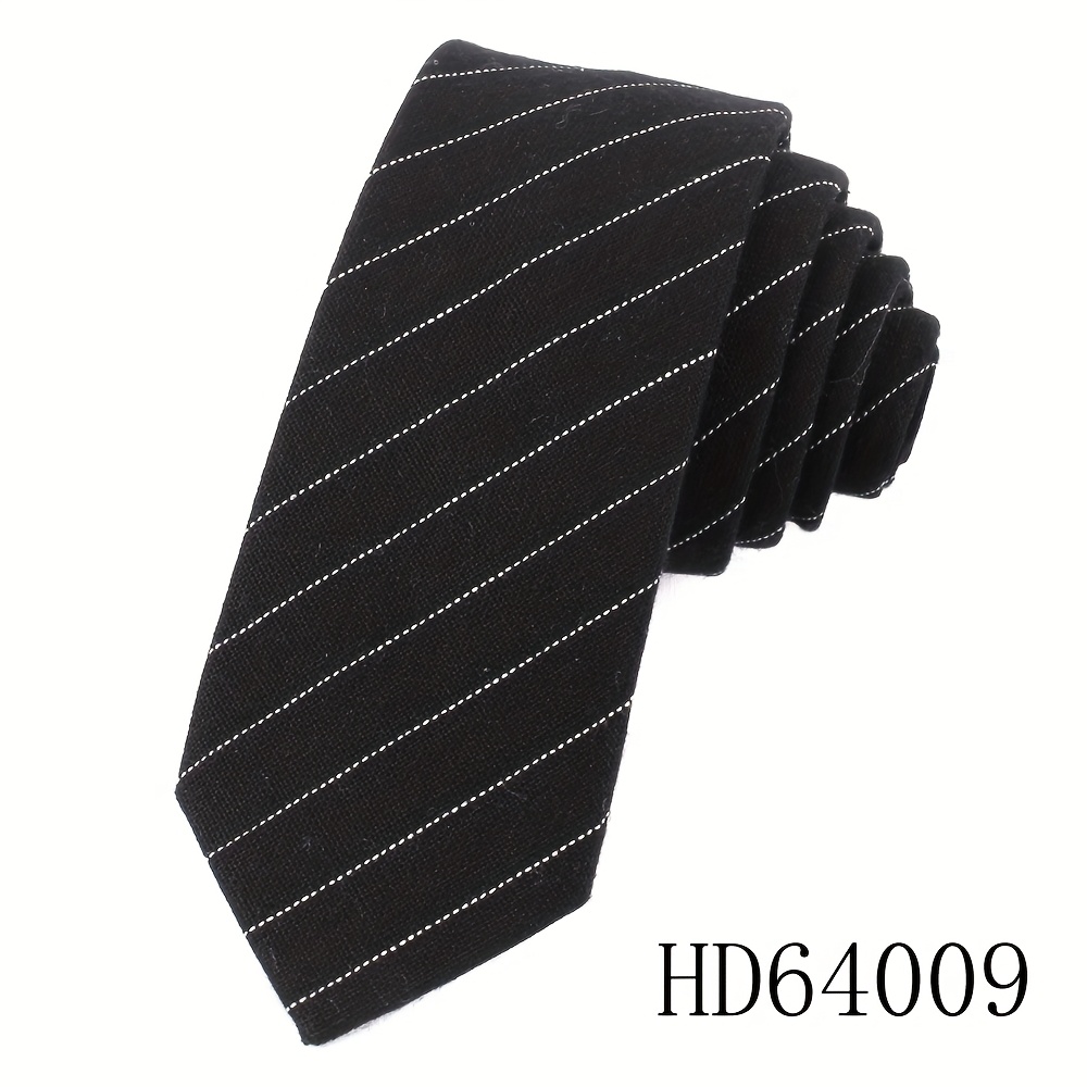 Image of 1pc Men Women Necktie - Black Blue, Casual Striped Design - Soft Comfortable, Perfect For Team Activities, Machine Washable, Funeral Tie | Classic Tie Design | Durable Tie