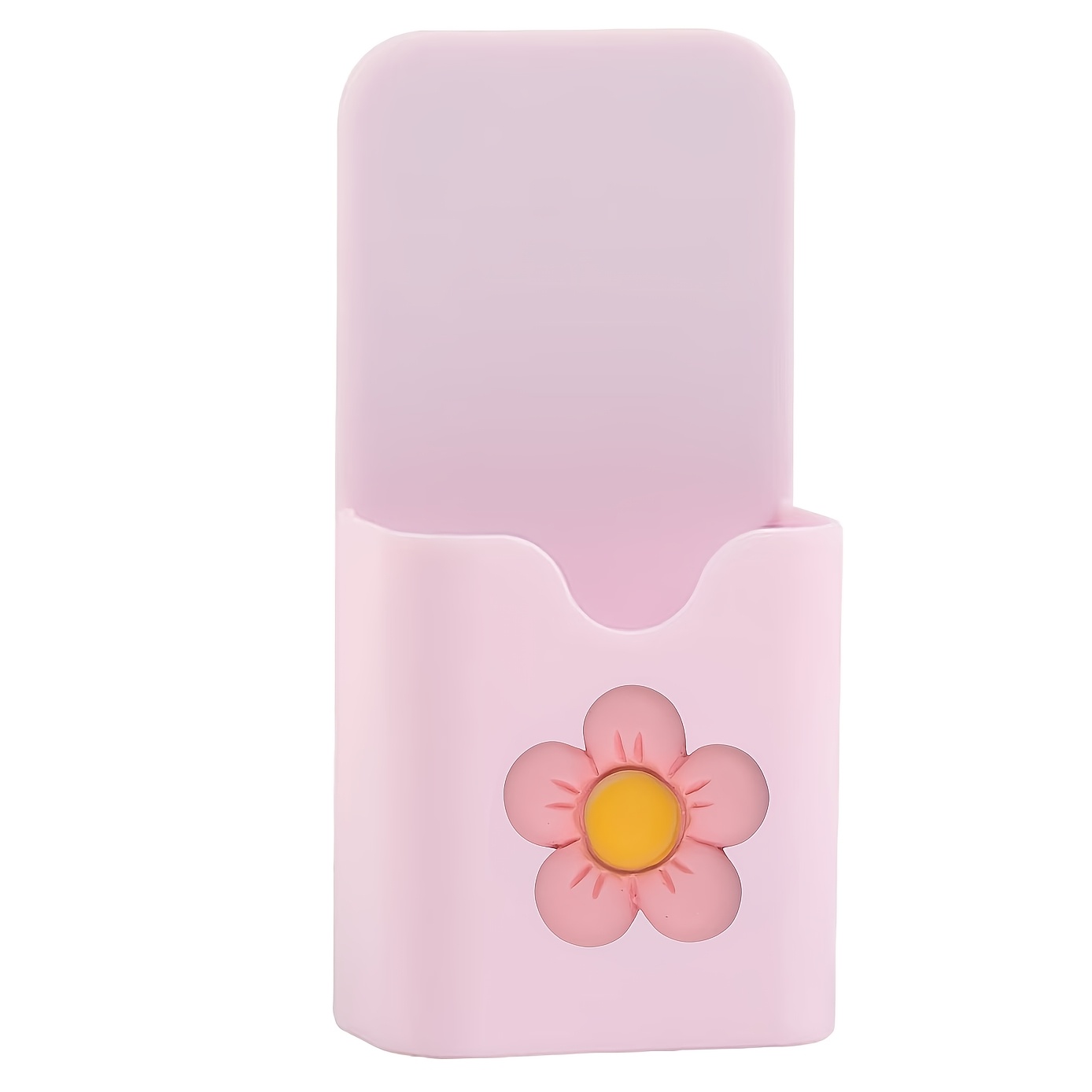 TEMU Boîte à stylos et marqueurs mignonne avec gomme, petit porte-stylo magnétique floral en plastique - Base magnétique puissante, à accrocher sur