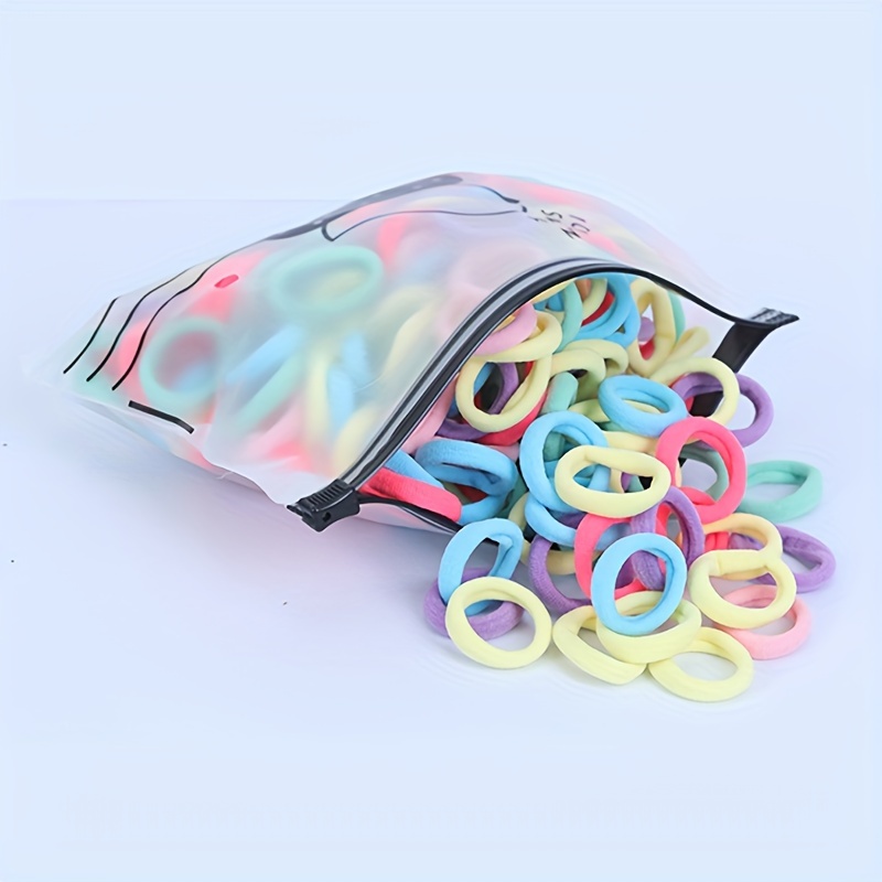 Basics Nylon Hair Ties, Mixed Color Small Fresh Hair Rope, High Elasticity Hair Bands for Girls