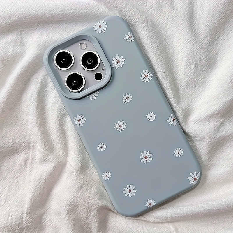 TEMU Phone Case: Ins Korean-style Full-screen Chrysanthemum Case, Suitable For Iphone 17/16/15/14/13/12/11, -proof Soft Case, Simple And High-end Air
