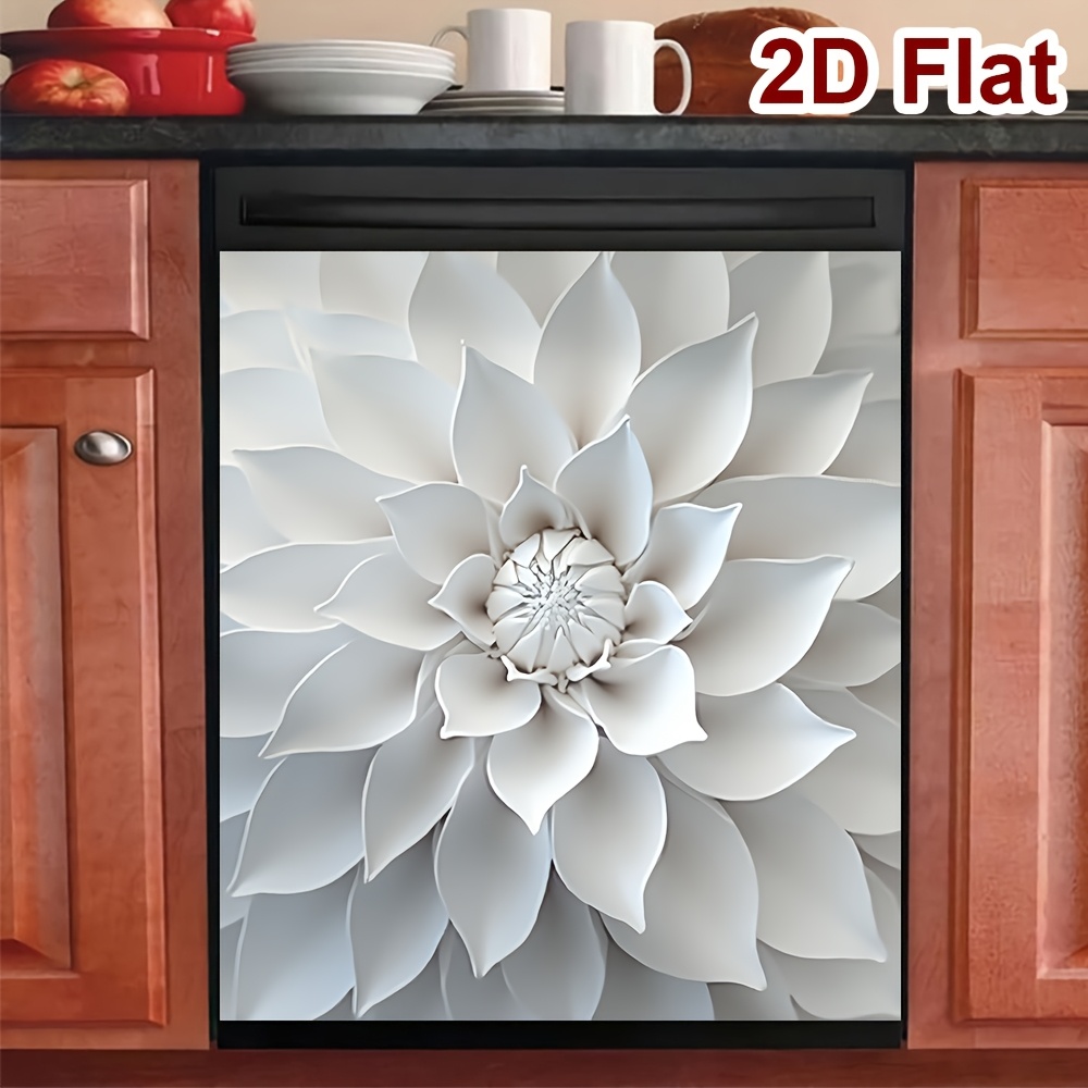 Mexpekil Geschirrspüler Magnetabdeckung - Dekorative Abdeckung 66x58cm PVC+PET