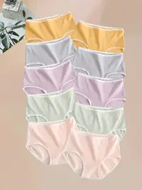 10-Pack Women's Simple Comfy Breathable Stretchy Panties only $11.69