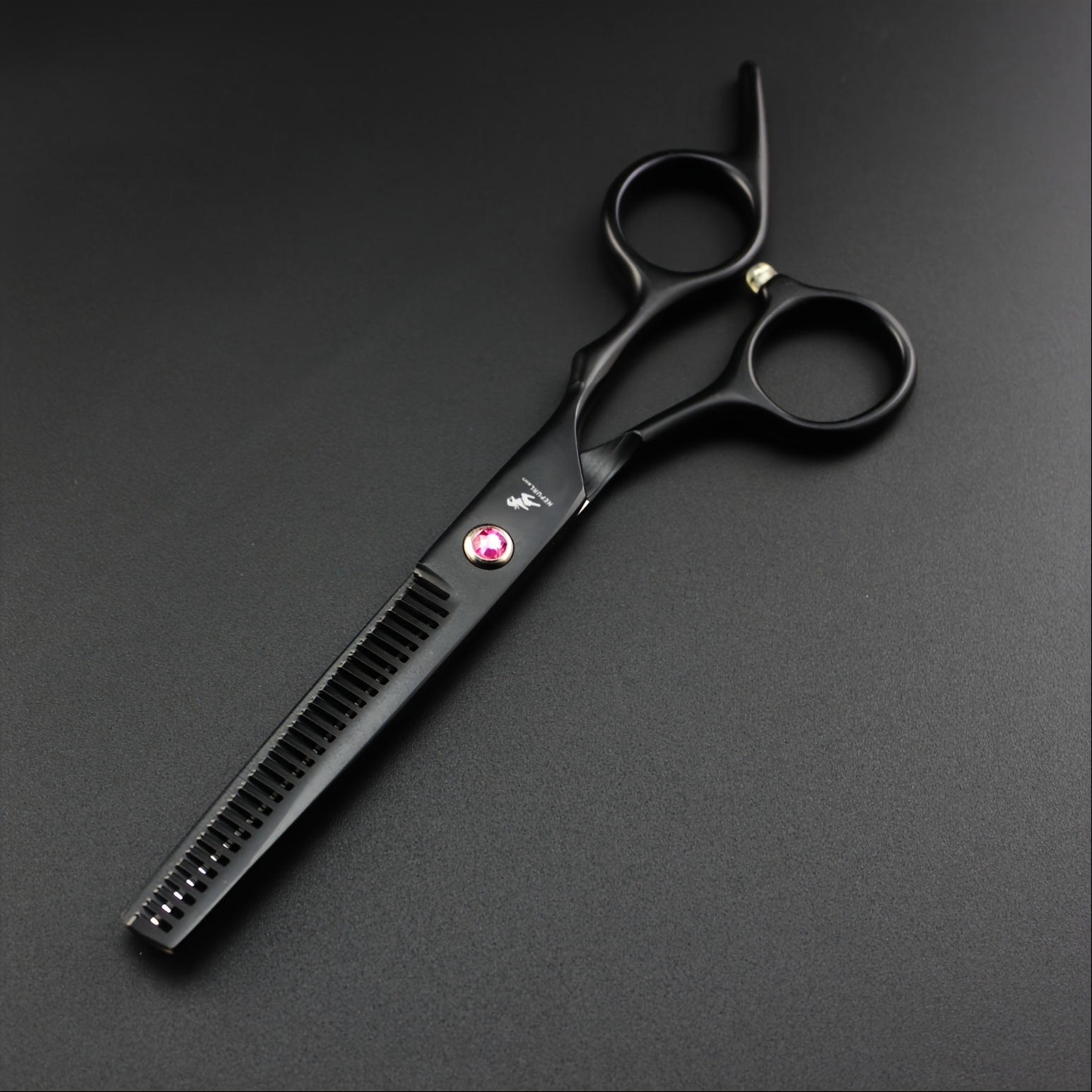 E-shop 6,0" schwarze Backlack-Pulverbeschichtete Bohrer-Haarschere, Schneideschere, Haushaltsschere