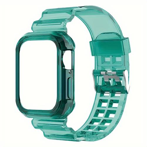 band case for watch 8 7 6 se 5 4 3 transparent cover strap for iwatch 49mm 40mm 44mm 42 41mm 45mm 38 workout gear modern watch accessory material durable cover replacement band protective case outdoor athletes