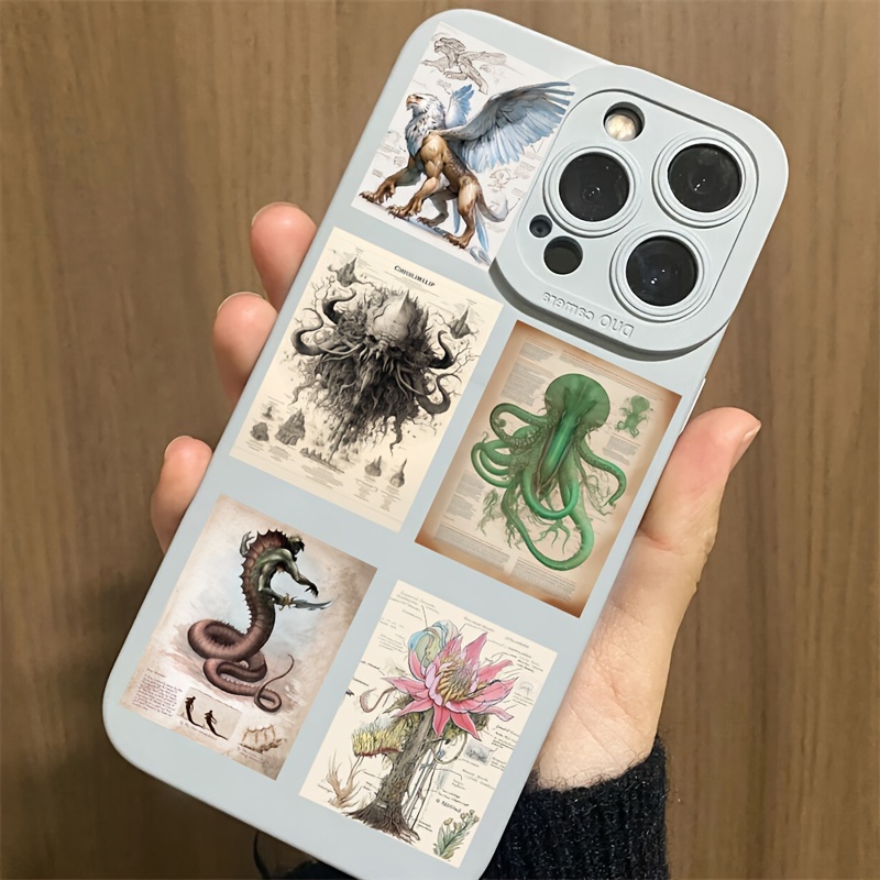 

120 Sheets Mythology Cruise Shaped Monster Sticker Dark Ghost Decor For Mobile Phone, Guitar, Suitcase, Notebook, Handbook Sticker