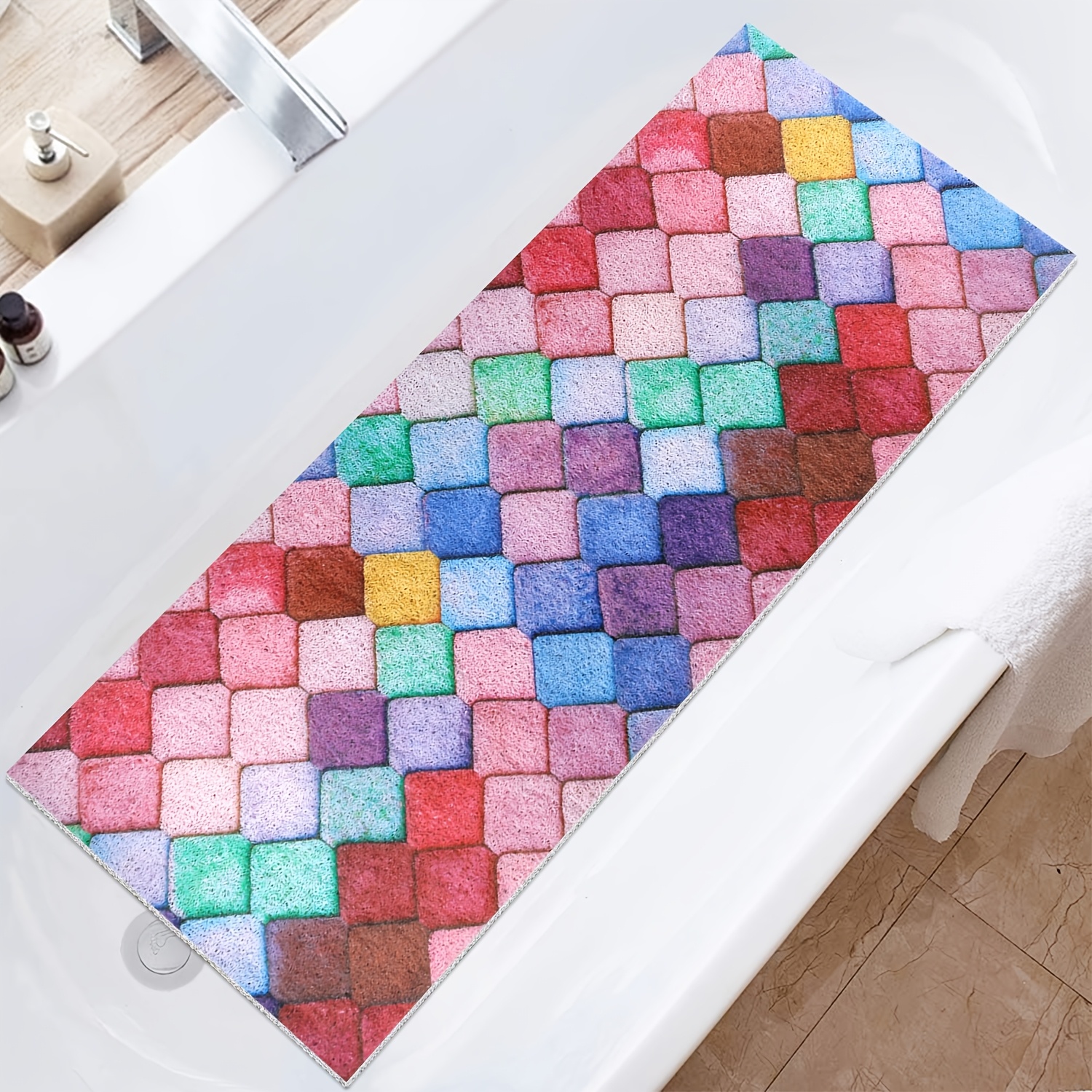 SHUCHING Tappetino Vasca Antiscivolo Bambini Animali Polari, Tappeto Doccia Antiscivolo Bambini 100x40cm, Tappetino Bagno Resistente Alla Muffa E Lavabile In Lavatrice - 5