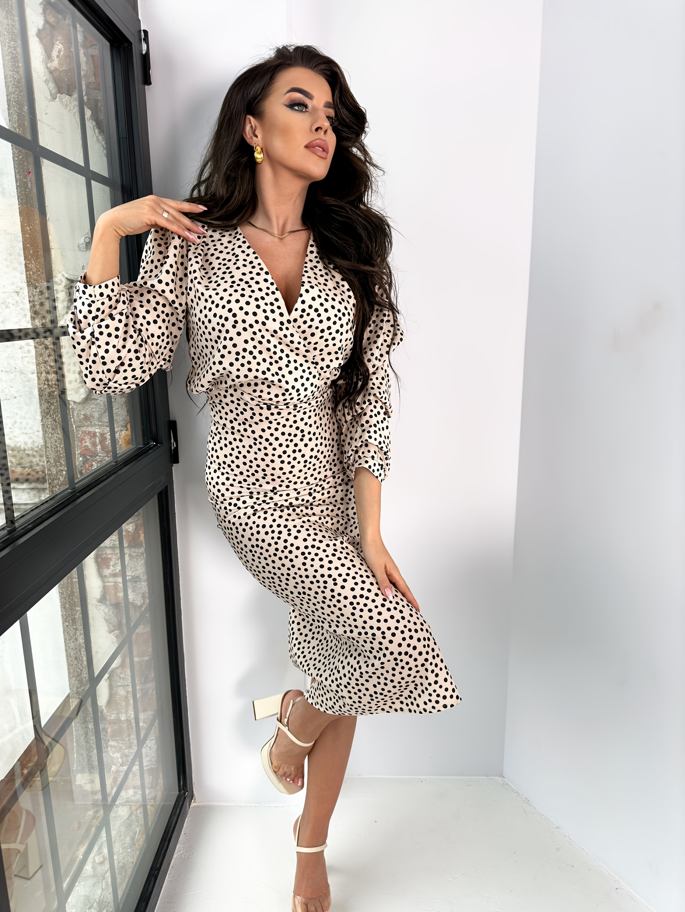 princess polly baby blue dress elegant beige polka dot midi dress womens dinner bridesmaid