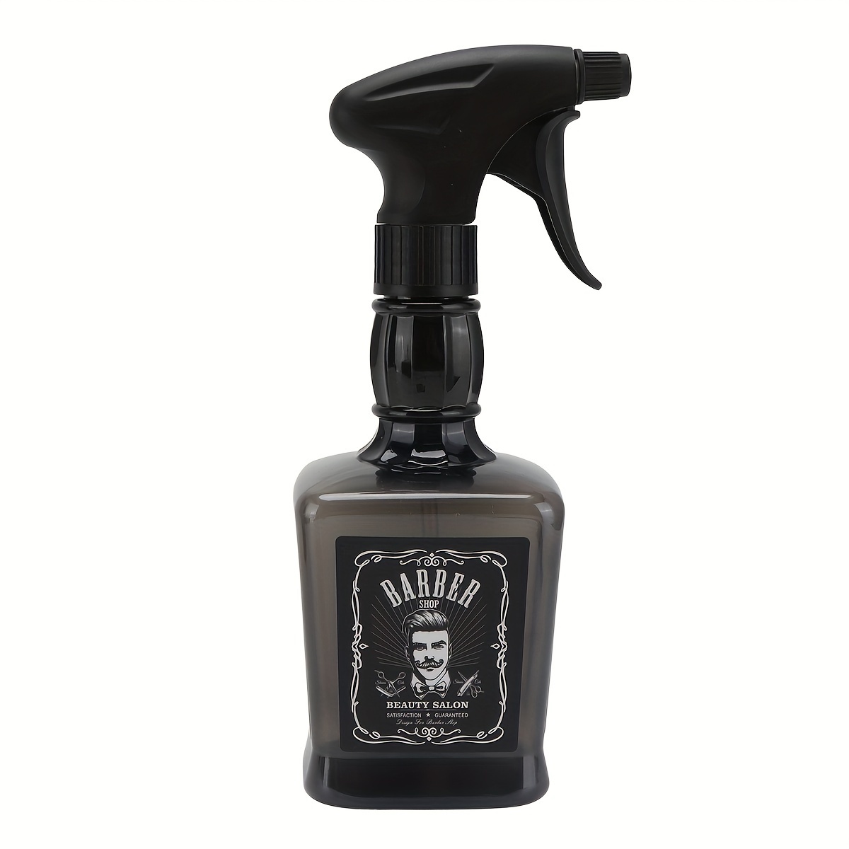 TEMU 600ml Home/salon Barber Spray Bottle, Vintage Whiskey-shaped Design With Adjustable Nozzle, Large-capacity Hairdressing Water Spray Bottle