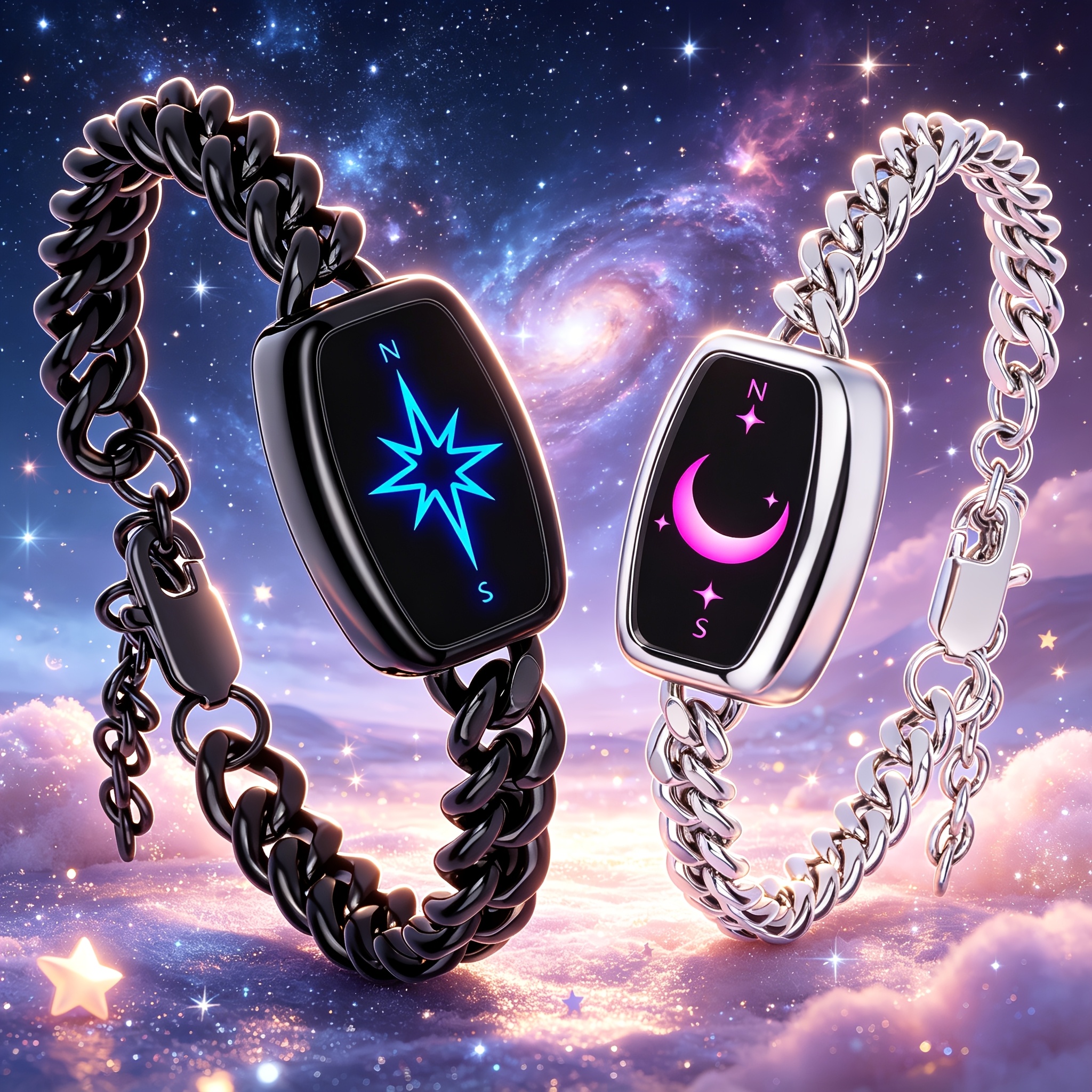 how does lubricant affect fertility Missing Jewelry Bracelet ConnectÃ© Couple Vibration Sun Moon Vibration  Bracelets For LDR Couples – Totwoo main image 1