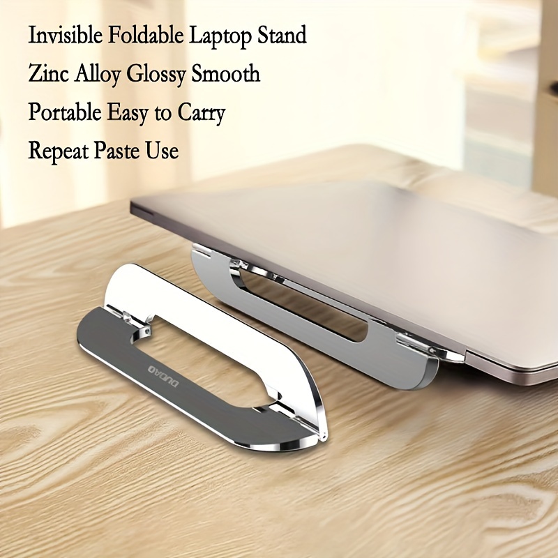 

Portable Collapsible Laptop Stand By : Invisible, Zinc Alloy, Glossy Smooth, And Easy To Carry