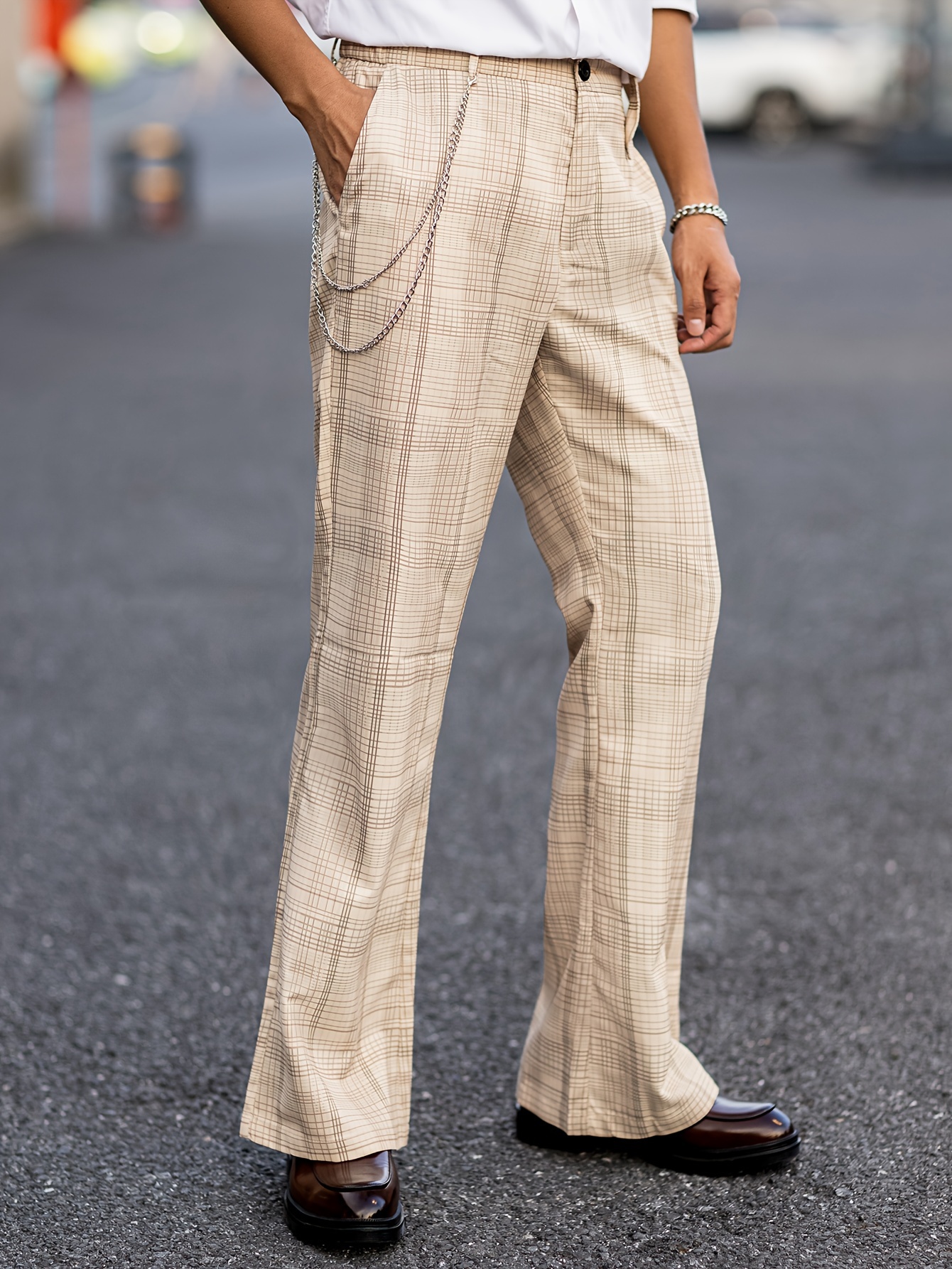 Men'S Dress Pants / Men'S Plaid Dress Trousers / Trendy And Stylish Formal Pants for Men