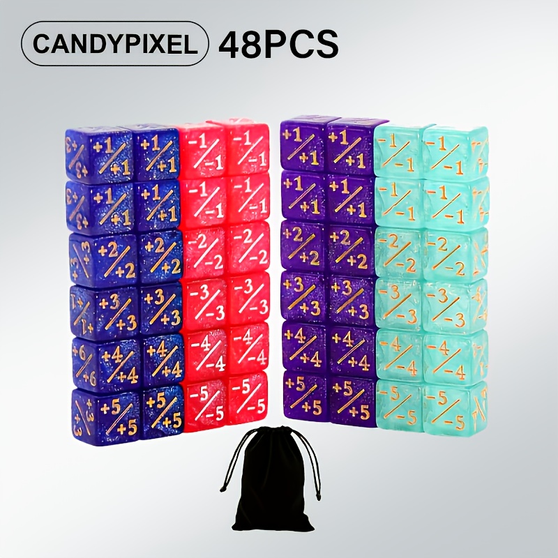 Lot de 48 dés de compteur magiques plus 1 compteur MTG Jetons