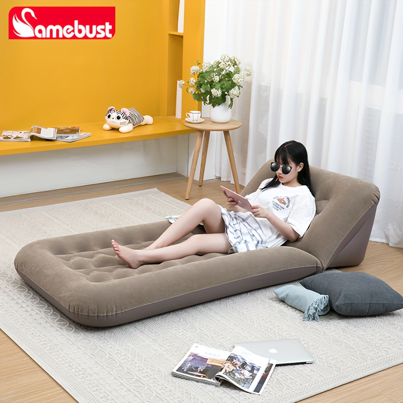 

Camebust Adjustable Airbed, Inflatable Sofa Single, Foldable Mattress, Hand Washable Non-electric Lounger For Room Types