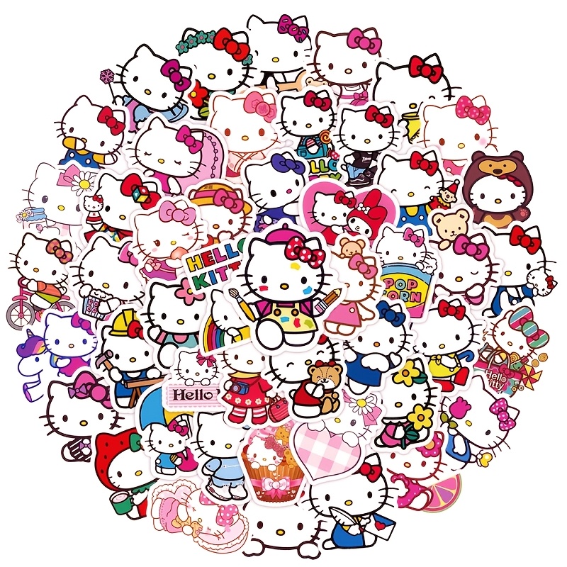 

50pcs Sanrio Hello Kitty Sticker Set - Laptops, Water Bottles & Tablets | Ideal Gift For Fans