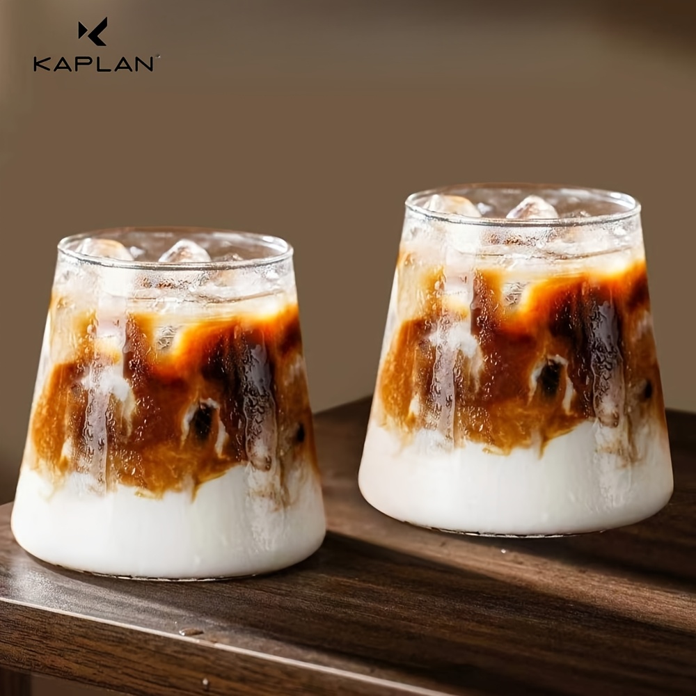 TEMU 2pcs Kaplan -themed Mug Set - High Borosilicate Glass -compatible Coffee Cups Suitable For Iced Americano, Latte, Cold Drinks, Dishwasher Water