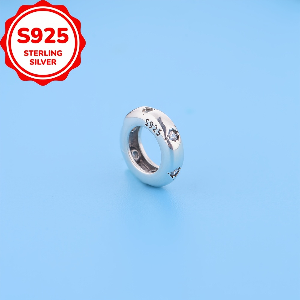E-shop 925er Silber Halskette Anhänger mit kreisförmigem Ringdesign, für Schmuckherstellung und als Geschenk für Frauen zum Geburtstag oder an