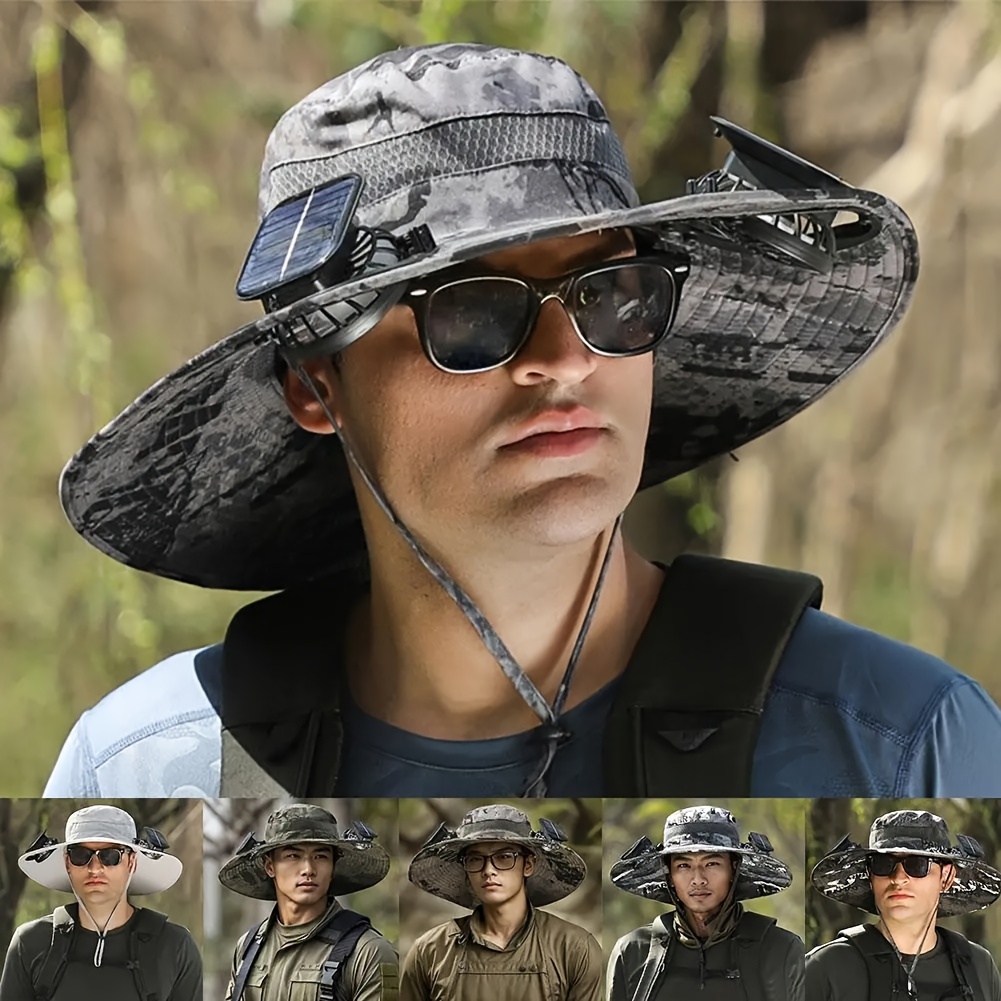 

2024 New Solar Fan Outdoor Fishing Hat-solar Sunscreen Sun Hat With Fan Solar Fan Hat Fans Outdoor Fan