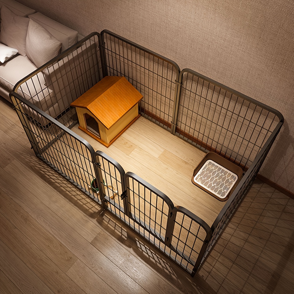 TEMU Pet Enclosure, Dog Enclosure, Dog Cage, Small And Medium-sized Dog, Teddy Corgi, Isolation Door, Protective Fence, Dog Kennel