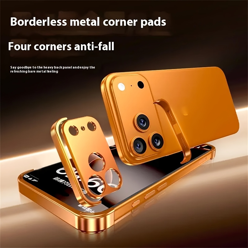 Phone Case: Suitable for iPhone 17 Pro / Pro Max / Air, with Irregular Corner Cushions and Metal Lens Wrap Protection. Aluminum Alloy *-phone Case with * Heat Dissipation Components, Lightweight, ... Phone Case: Suitable for iPhone 17 Pro / Pro Max / Air, with Irregular Corner Cushions and Metal Lens Wrap Protection. Aluminum Alloy *-phone Case with * Heat Dissipation Components, Lightweight, ...