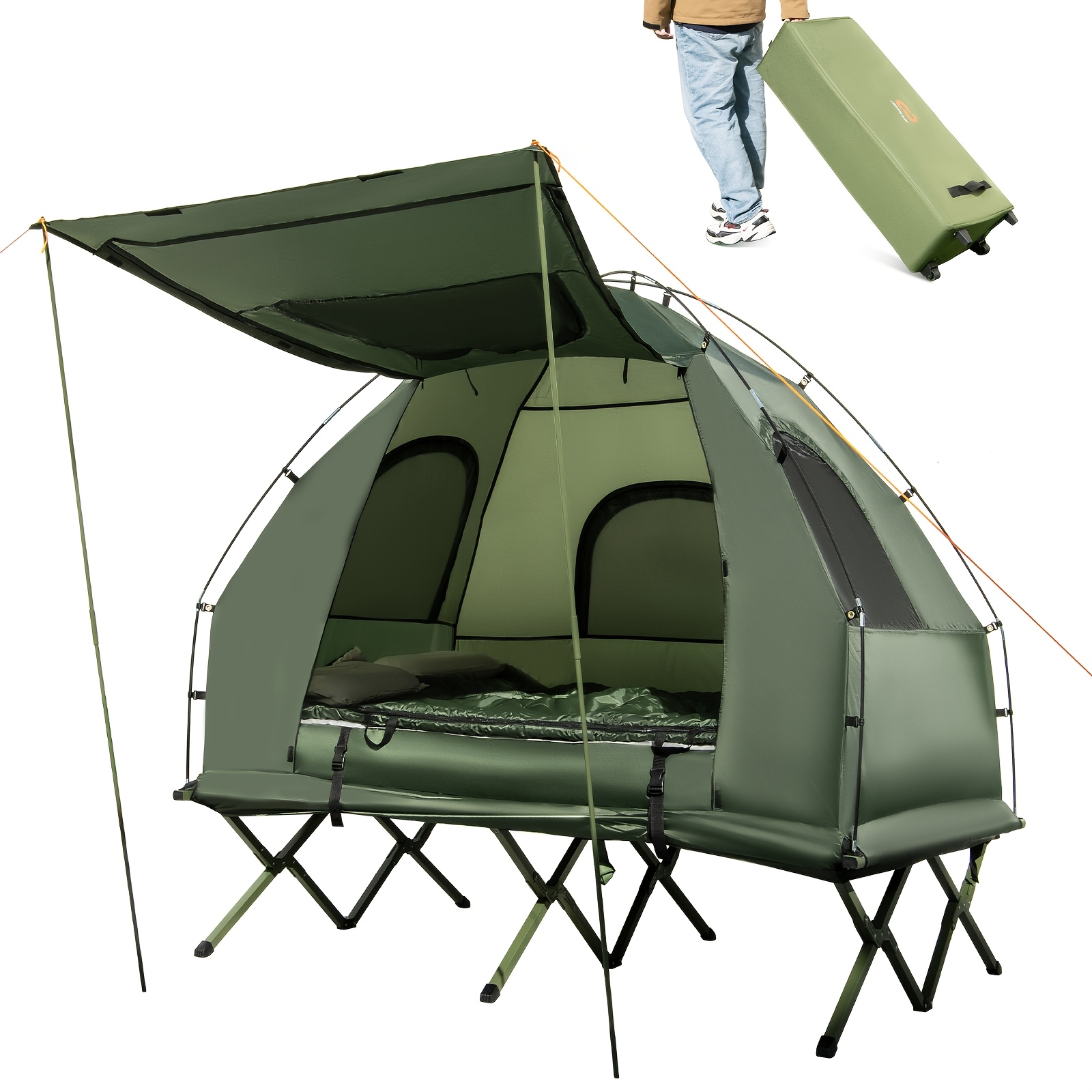 2 personen campingzelt cot 5 in 1 faltbares campingbett - Temu Germany